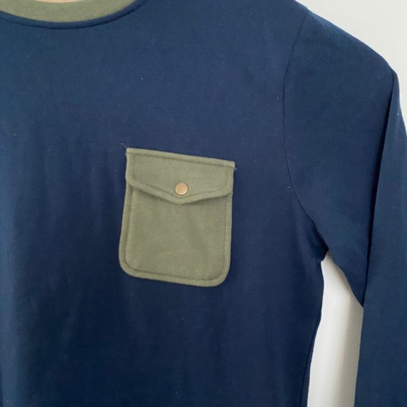 NEW Onia Hudson Colorblock Crewneck Sweater Blue - Picture 3 of 10